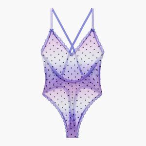 NWT Savage x Fenty Metallic Stars Purple Ombre Bodysuit